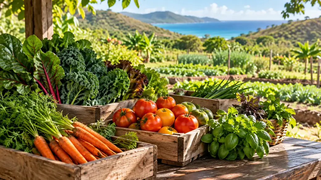 Illustrative farm stand shopping artwork