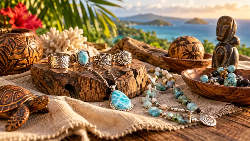 Illustrative jewelry shopping artwork