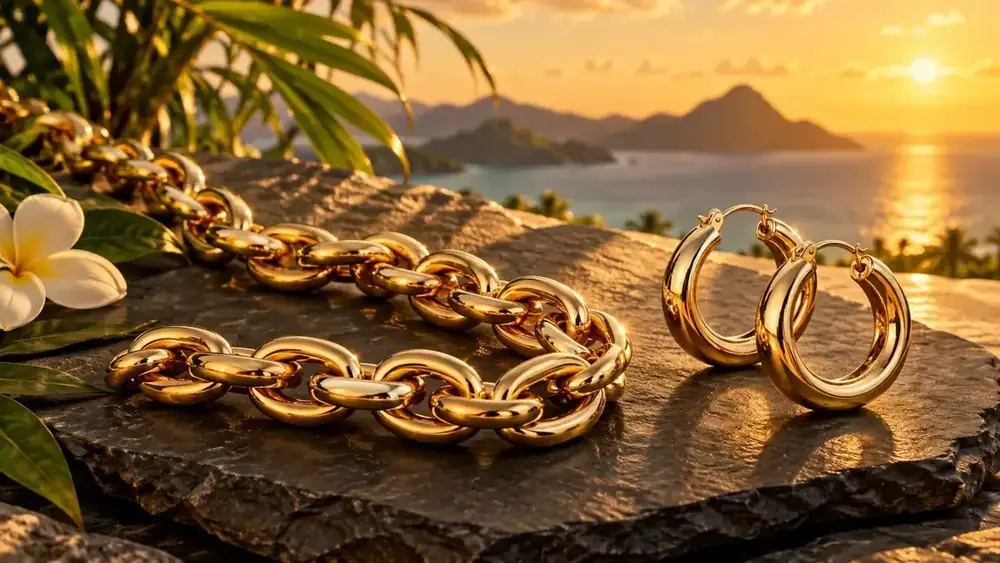 Illustrative jewelry shopping artwork