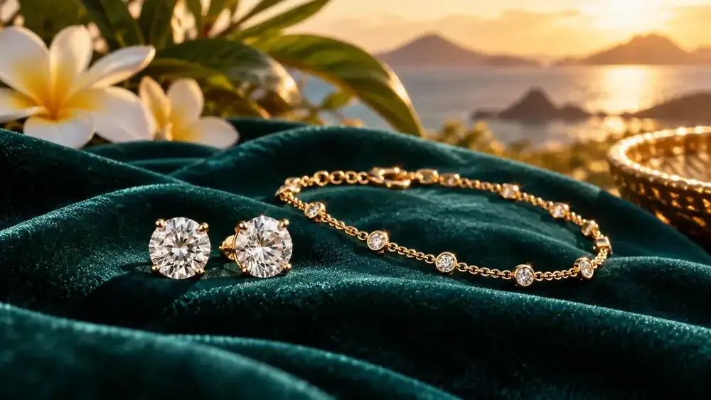 Illustrative jewelry shopping artwork