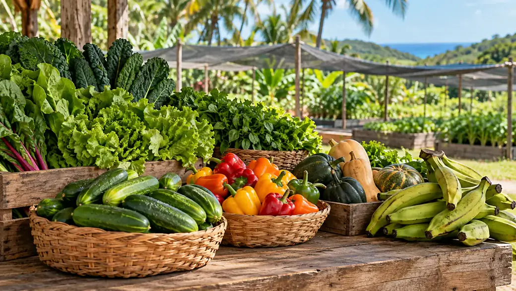 Illustrative farm stand shopping artwork