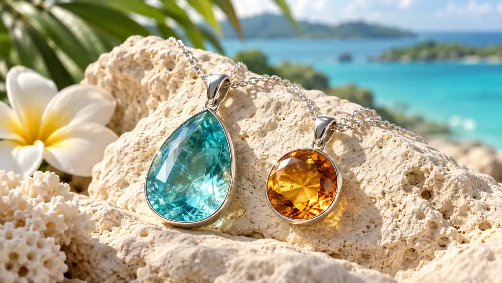 Illustrative jewelry shopping artwork