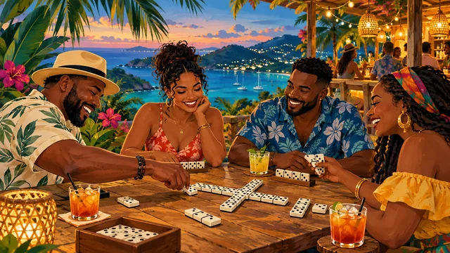 Thematic illustration for Domino Game Night on St. Thomas; not a photograph of this event