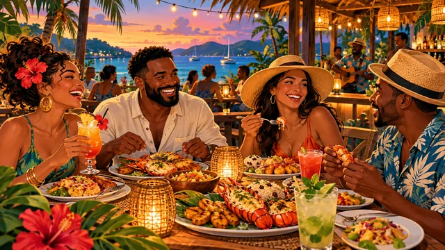 Thematic illustration for Lobster Lunacy on St. Thomas; not a photograph of this event