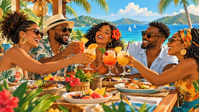 Thematic illustration for Rum Punch & Brunch on St. Thomas; not a photograph of this event