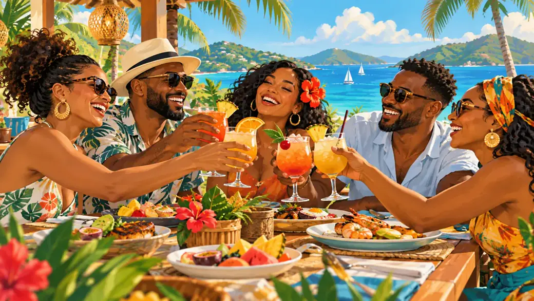 Thematic illustration for Rum Punch & Brunch on St. Thomas; not a photograph of this event