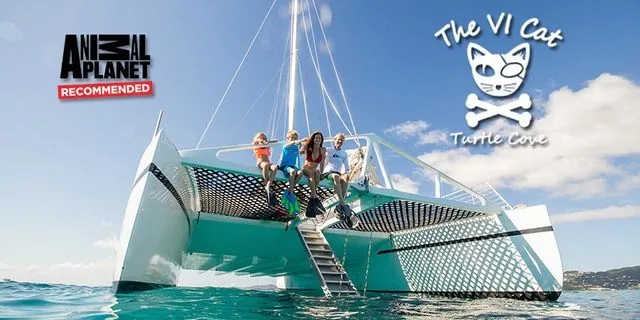Turtle Cove Catamaran Snorkel & Sail Adventure at Little Buck Island St. Thomas — photo supplied by The VI Cat