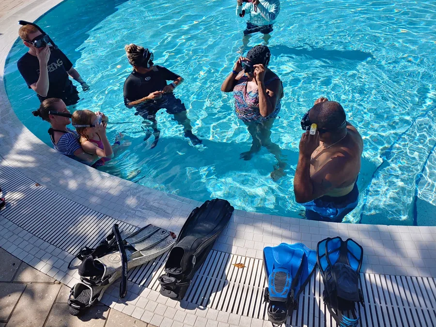 Intro to Snorkeling @ Limetree Pool — photo supplied by Aqua Marine Dive Center