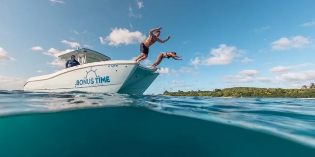 USVI Half-Day Private Charter on 32' World Cat — photo supplied by Bonus Time Charters